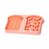 Amazon's new pet feeder, cat licking plate, dog anti-choking slow food bowl, fun pet double bowl Item Picture